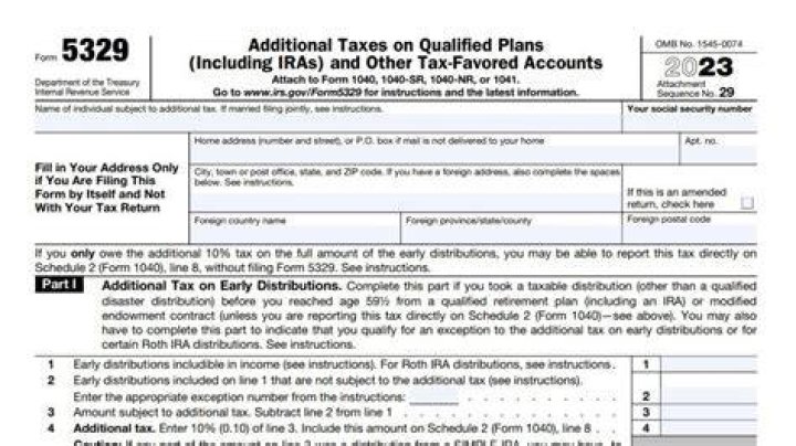 Can Form 5329 be filed by itself?