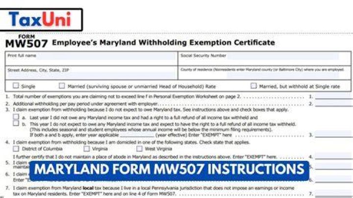 How do I claim EXEMPT from MW507?
