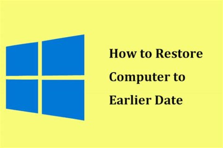 How do I restore computer to previous date?