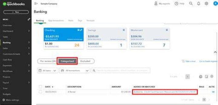 How do you account for credit card payments in QuickBooks?