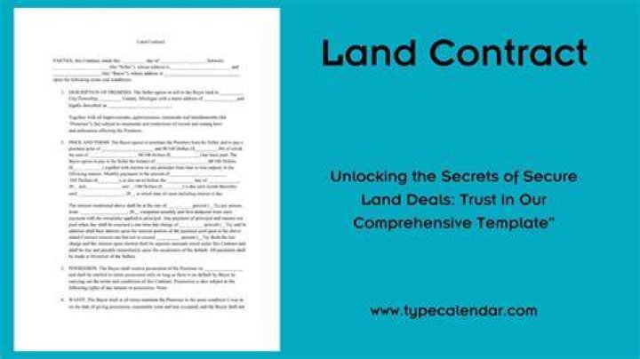 How do you write up a land contract?
