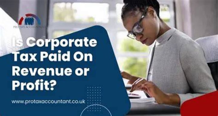 Is corporate tax paid on revenue or profit?
