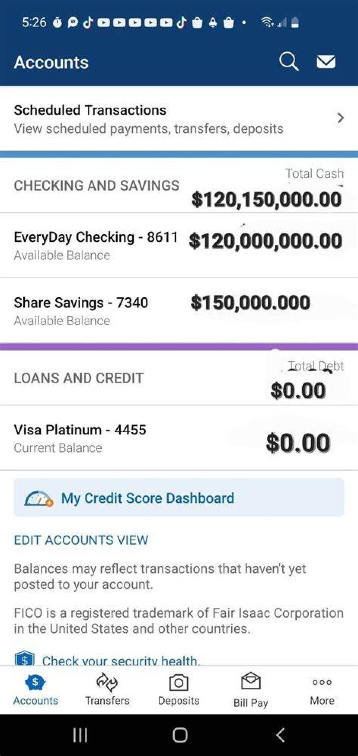 Which bank has a Euro account?