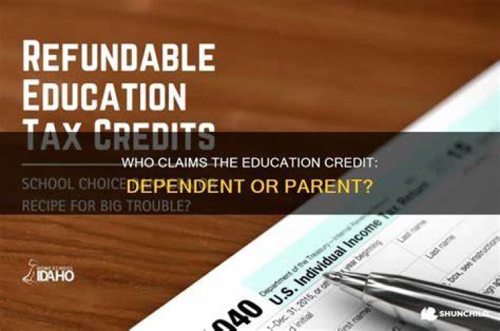 Who claims the education credit?