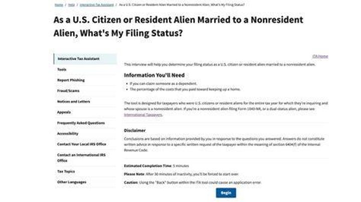 Who is a nonresident alien in the United States?